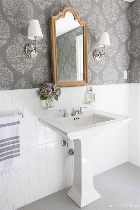 Consider adding a silver mosaic tile as the background to make the space. How I Painted Our Bathroom's Ceramic Tile Floors: A Simple ...