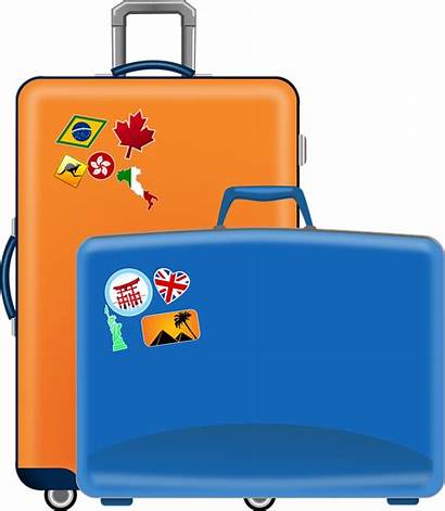 Suitcases Travel Pixabay Flight Travelling Vector Vacation