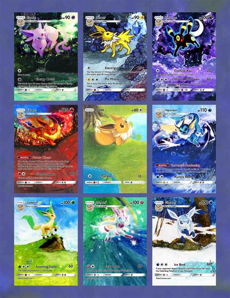 Eevee Pokemon Card Set Pokemon Individual Cards Pokemon Complete
