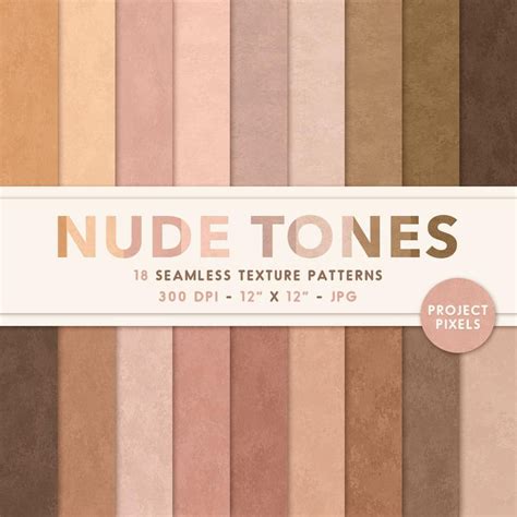 Nude Tones Digital Paper Pack Soft Nude Colors Seamless Textures