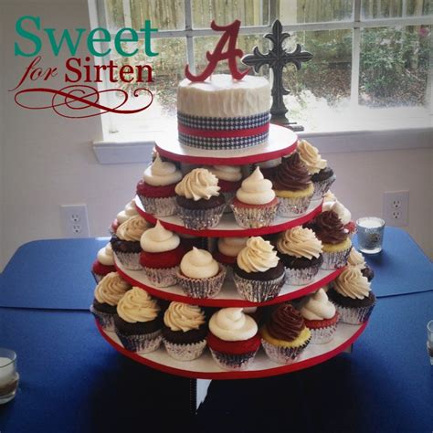 Alabama Grooms Cupcake Tower By Sweet For Sirten Cupcake Cakes