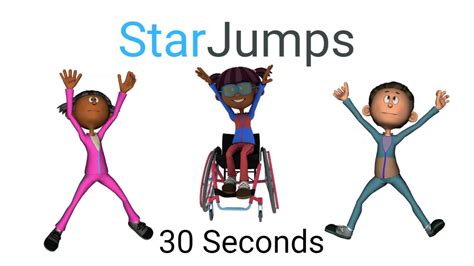 Kids Tabata 10 Star Jumps Exercise Hiit High Intensity Interval