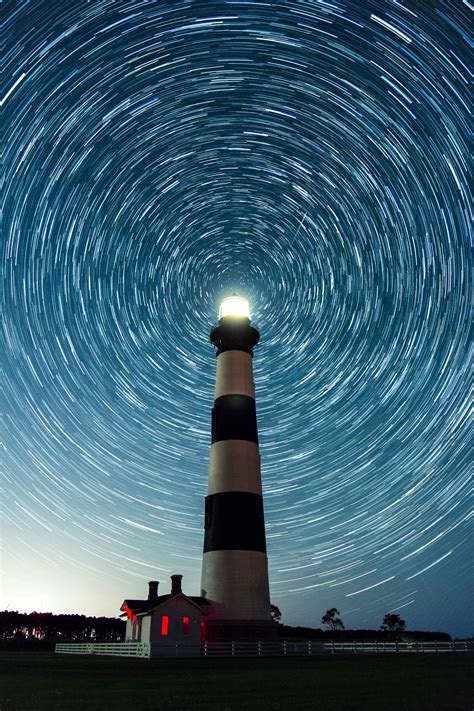 Interesting Photo Of The Day Lighthouse Star Trails