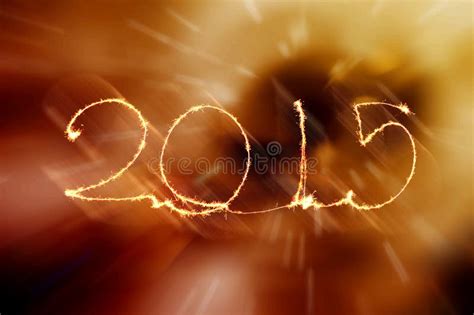 Happy New Year 2015 Sparkler Stock Image Image Of Motion Gold