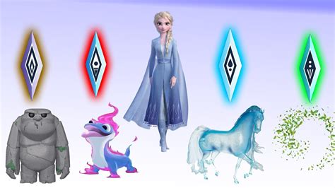 Frozen 2 All Elemental Spirits Elsa Bruni Gale Nokk Earth Giants