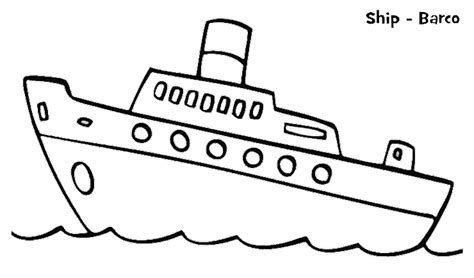 Navio Mewarnai Kapal Titanic Pesiar Ships Sketch Coloring Page