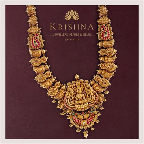 Latest Temple Jewellery Designs By Krishna Jewellers Pearls And Gems