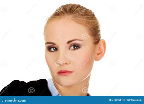 Thoughtful And Worried Business Woman Stock Image Image Of Adult