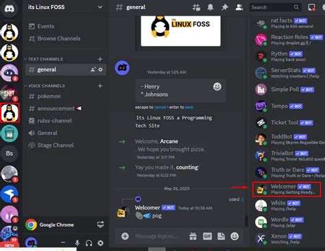 How To Set Up Welcomer Discord Bot Its Linux Foss