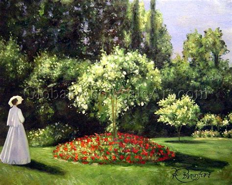 Claude Monet A Woman In The Garden Oil Paintings On Canvas