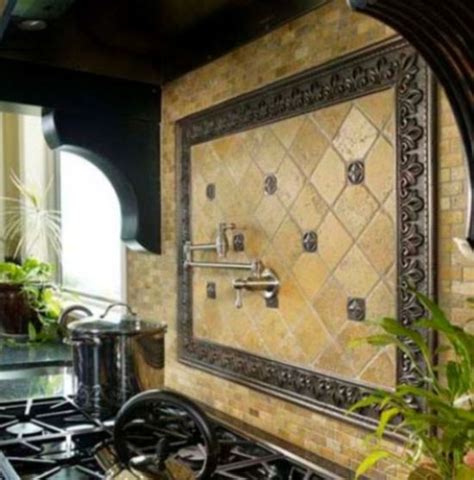 It's made of 30 american made ceramic tiles creating an overall size of 36 x 30. Tuscan Style Kitchen