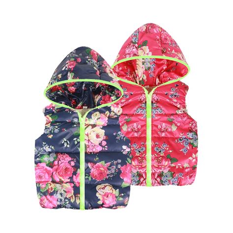 Girls Vests 2018 Children Clothing Outerwear Hooded Baby Coat Girls
