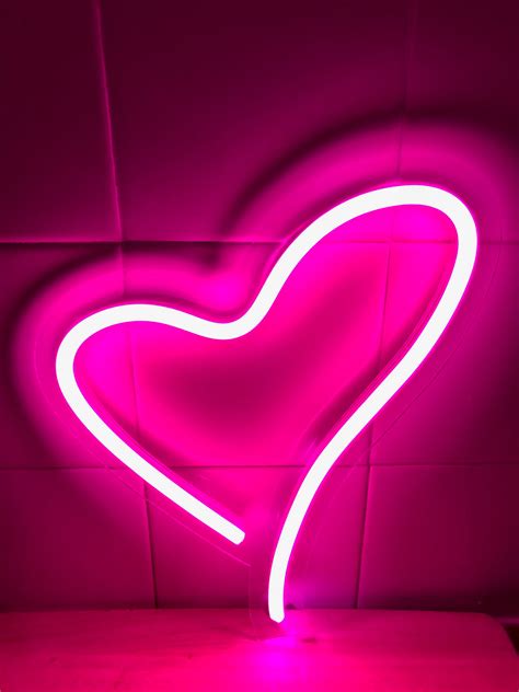 Love Heart Neon Led Sign Lucid Industries