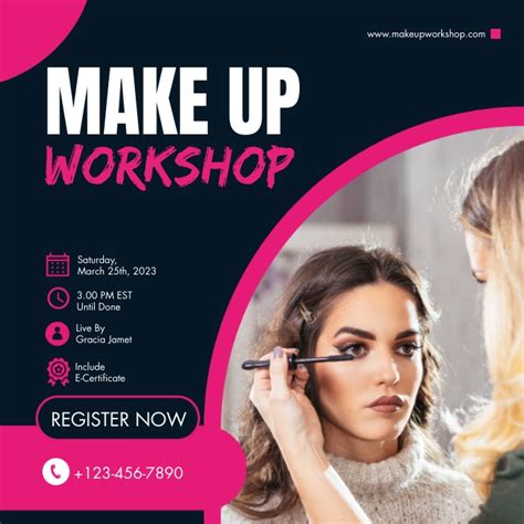 Makeup Artist Workshop Template Postermywall