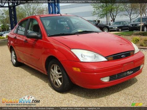 2000 Ford Focus Se Sedan Infra Red Medium Graphite Photo 7