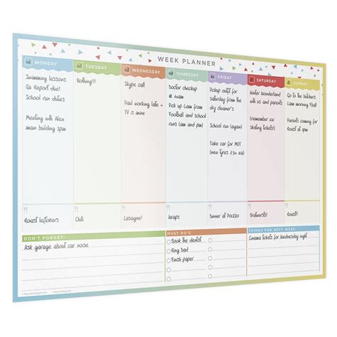 Buy A Weekly Wall Planner Great For Students Offices And Families