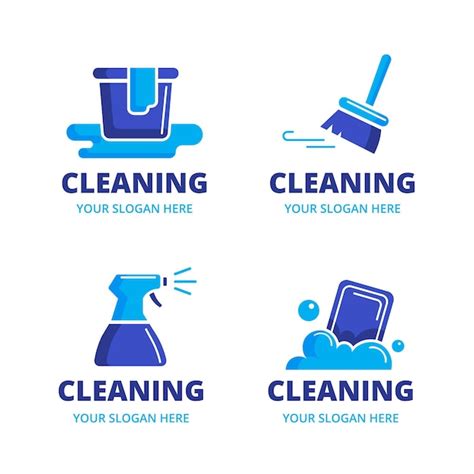 colección de logotipos de limpieza vector gratis