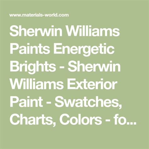 Sherwin Williams Paints Energetic Brights Sherwin Williams Exterior