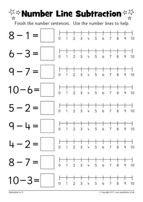 Number Line Kindergarten Worksheet