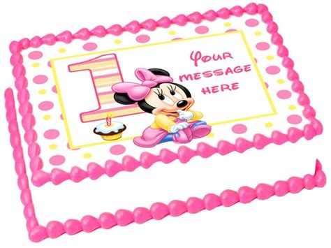 Minnie Mouse Rice Paper Cake Topper Louis Dempsey Bruidstaart