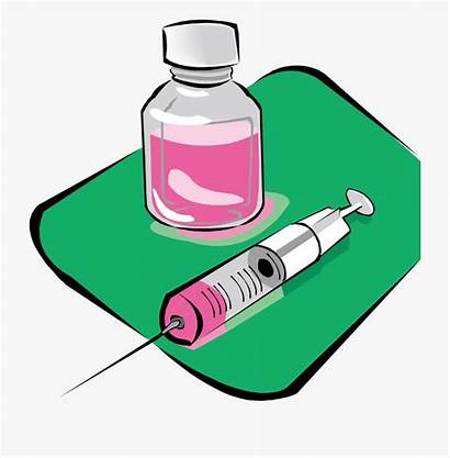 Syringe Needle Cartoon Clipart Medicine Drawing Transparent