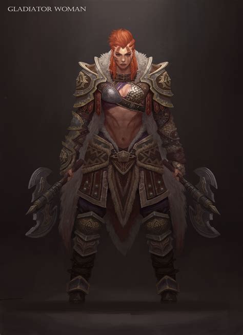 Artstation Gladiator Woman Jaemin Yoo Warrior Woman Fantasy