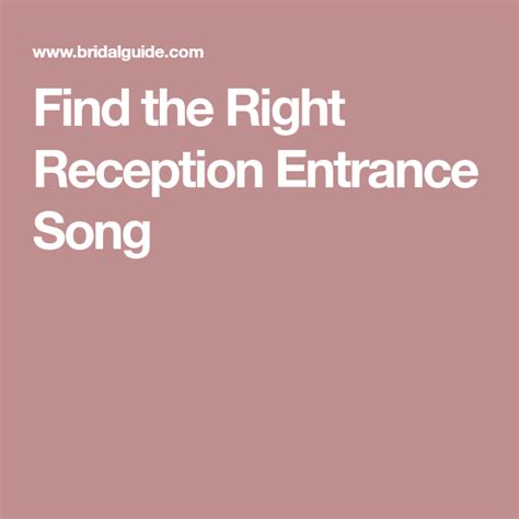 Wedding songs entrance reception : Wedding Ideas Blog | Entrance songs, Reception entrance songs, Wedding songs reception