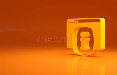 Yellow Computer Monitor With Text Faq Information Icon Isolated On