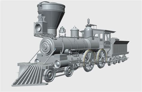 Jupiter Steam Locomotive 3d Print Model Kit Multi Stl 1