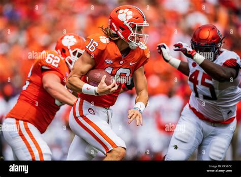 clemson tigers quarterback trevor lawrence 16 during the ncaa college football game between
