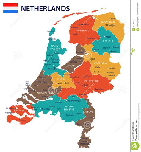 Relativo ou pertencente aos países baixos ou à neerlândia. Países Baixos - Mapa E Bandeira - Ilustração Ilustração ...