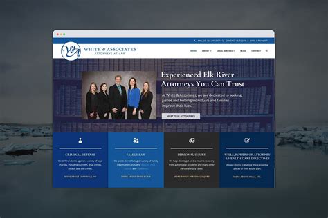 White And Associates Attorneys At Law Iceberg Web Design