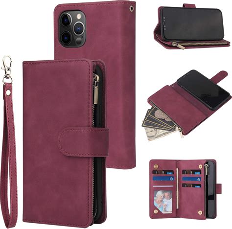 Ranyok Wallet Case Compatible With Iphone 1212 Pro 61 Inch Premium Pu Leather