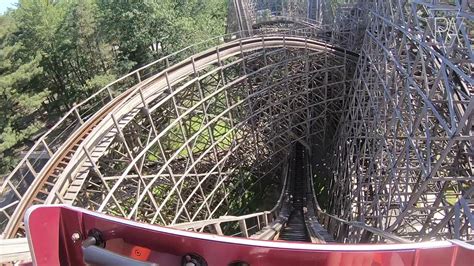 Riding The Twister Wooden Roller Coaster At Knoebels Pov Front Seat Youtube