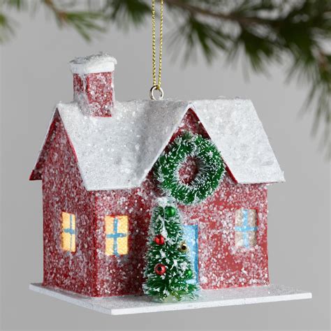 Retro Paper House Led Light Up Ornaments Set Of 3 By World Market