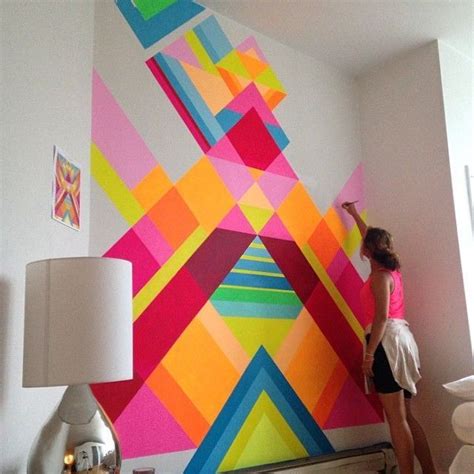 Geometric Mural Wallideas Muralideas With Images Wall Paint
