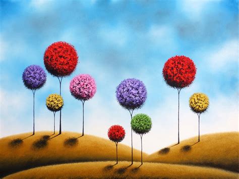 Whimsical Art Tree Painting Original Oil Painting Landscape Painting