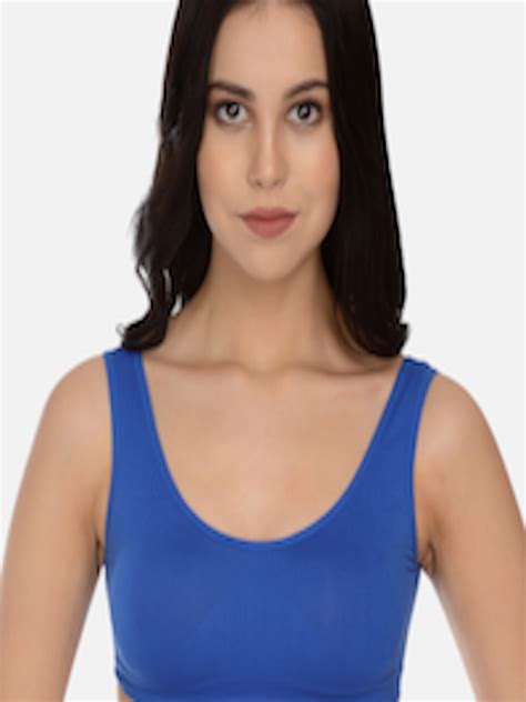 Buy Mod & Shy Blue Solid Non Wired Non Padded T Shirt Bra - Bra for 