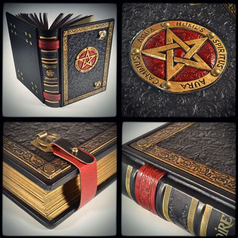 The Great Grimoire 12 X 9 Inches Leather Journal Grimoire Hollow Book Necronomicon Book Of