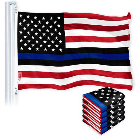 G128 Police Blue Lives Matter Flag 3x5ft 5 Pack Printed 150d