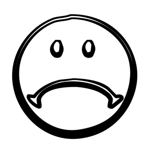 Black And White Sad Face Clipart Best