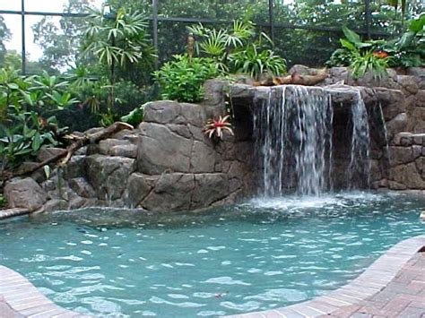 The only difference between our pool. 4 Home Waterfalls Ideas | Pool waterfall, Backyard, Dream ...