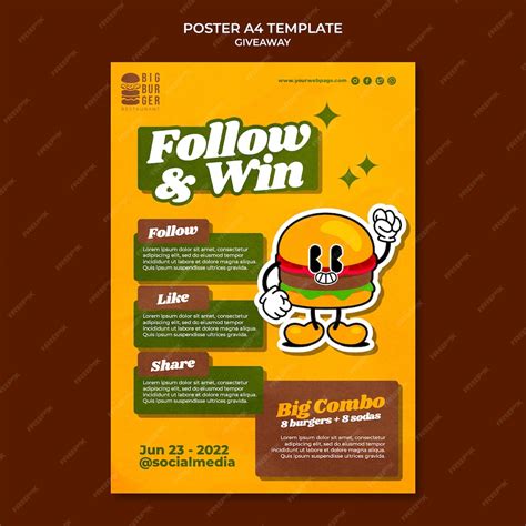Free Psd Giveaway Poster Template Design