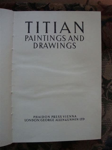 Titian Paintings And Drawings By Hans Tietze Very Good Hardcover