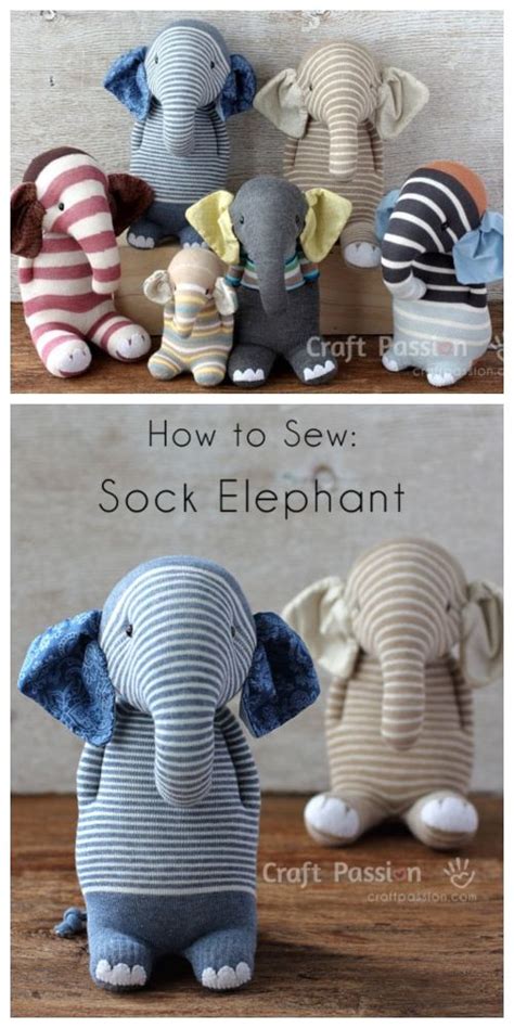 Diy Sock Elephant Free Sewing Patterns And Tutorials Diy