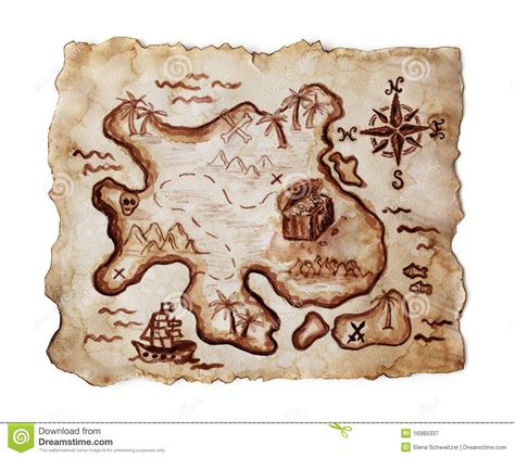 Old Treasure Map Royalty Free Stock Photography Image 16985337