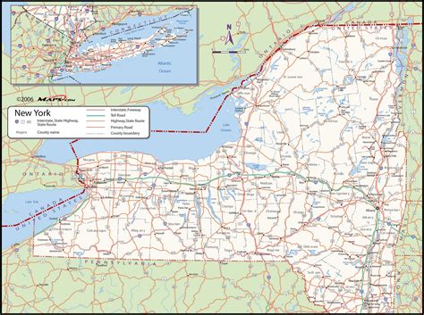 New York State Map Of Counties World Map