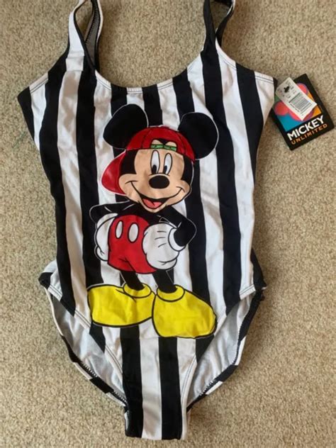 Vintage Mickey Mouse Bathing Suit Swim Unlimited Tahiti New With Tags 7