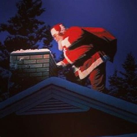 Santa Going Down The Chimney Santa Ho Ho Ho Christmas Window Santa