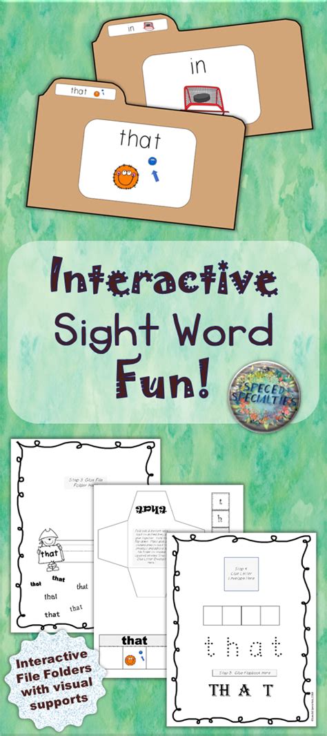 Fun And Engaging File Folders Lapbooks With Visuals For All Of Frys